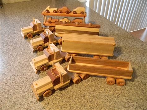 wooden toy trucks big super holidays special  handmade  wheelers