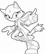 Blaze Cat Sonic Pages Color Dj Jordan David Coloring Deviantart Template Hedgehog sketch template
