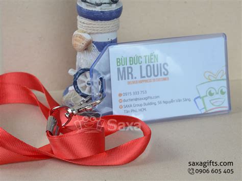 id card string  logo printed  polyester wide red band