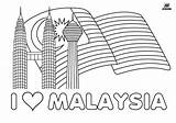 Merdeka Kemerdekaan Mewarna Bendera Lukisan Contoh Hitam Malaysiaku Kertas Gemilang Jalur Himpunan Sayangi Petronas Ashgive Doce Erva Berkibar Doodle Aktiviti sketch template
