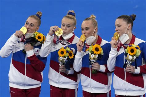 Russian Team Topples American Powerhouse With Biles Out Ap News