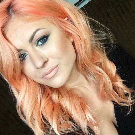 2015 Peach Hair Color Hair Colar And Cut Style