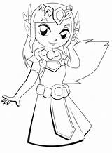 Zelda Coloring Kids Pages Few Details sketch template