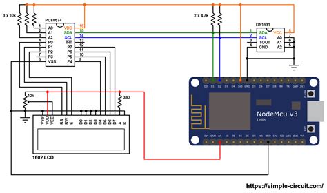 Interfacing Nodemcu With Ds1631 Sensor And I2c Lcd