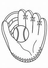 Baseball Coloring Pages Easy Tulamama Kids Glove sketch template