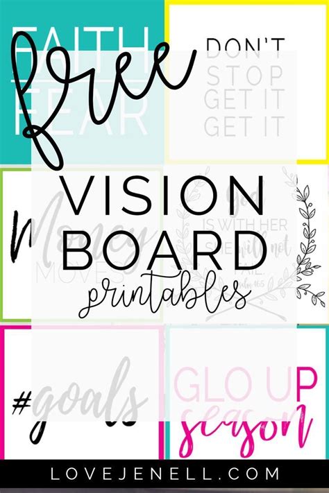 vision board printables   vision board kit includes