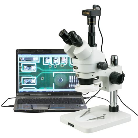amscope   surface inspection  led zoom stereo microscope mp