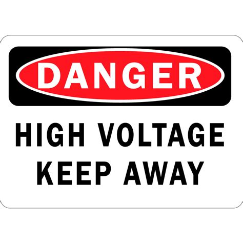 Danger High Voltage Keep Away Osha Metal Aluminum Sign Ebay