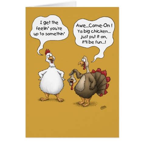 Funny Thanksgiving Cards Big Chicken Zazzle