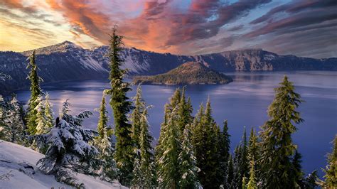 winter snow trees mountains landscape hdr  laptop full hd