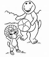 Barney Coloring Pages Friends Drawing Printable Ball Play Christmas Choose Board Sheets Print Dinosaur Getdrawings sketch template