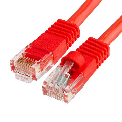 red cate rj molded strain relief ethernet network cable ft
