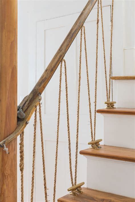 coastal rope stair railing