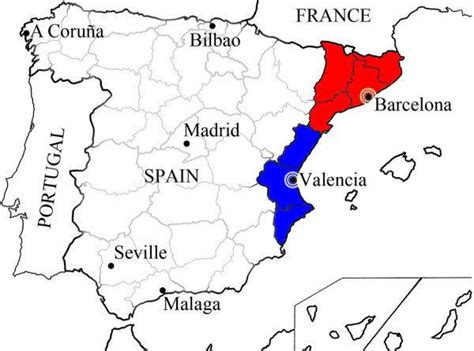 barcelona naar valencia kaart kaart van barcelona naar valencia