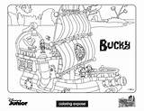 Jake Neverland Pirates Coloring Pages Bucky Disney Printable Print Barnes Template Click sketch template