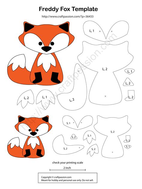 diy felt fox  pattern tutorial applique patterns craft