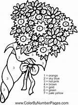 Number Color Coloring Flower Pages Flowers Numbers Wedding Colouring Kids Print Printable Craft Colors Getcolorings sketch template