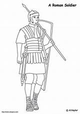 Roman Coloring Soldier Pages Printable sketch template