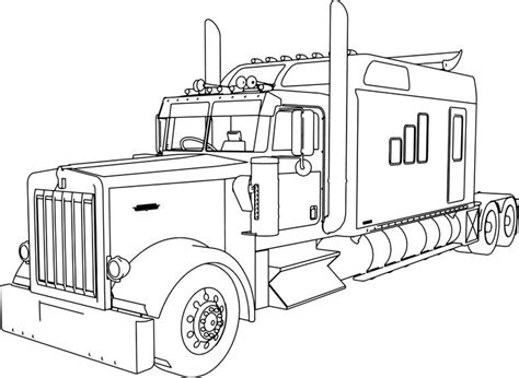 big rig coloring pages