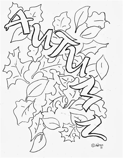 coloring pages  kids   adron autumn leaves coloring page