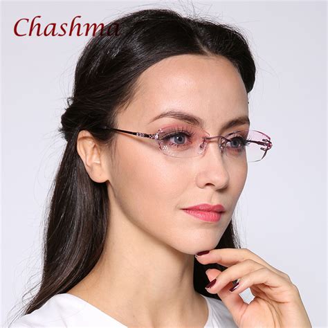 chashma brand titanium fashionable famale fashion eyeglasses rimless