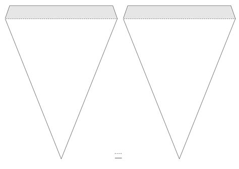 triangle pennant banner template  printable papercraft templates