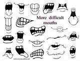 Mouths Mouth Drawings Expressions sketch template