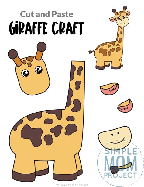 printable giraffe craft template  printable