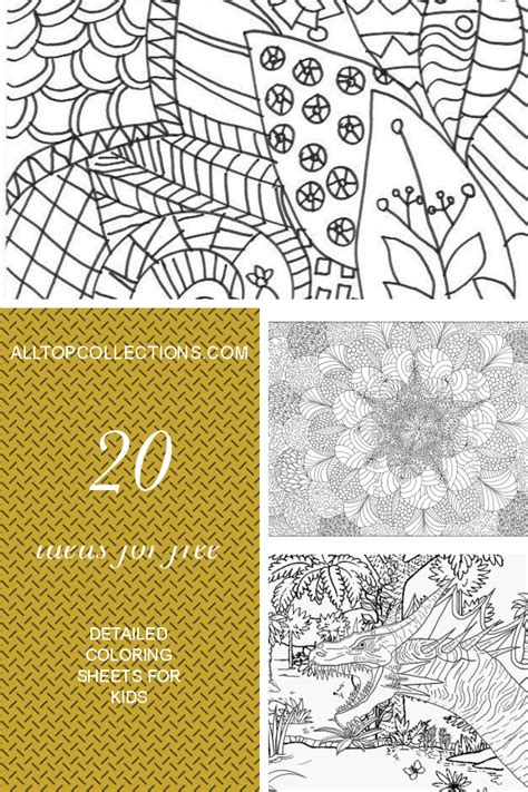 ideas   detailed coloring sheets  kids  collections