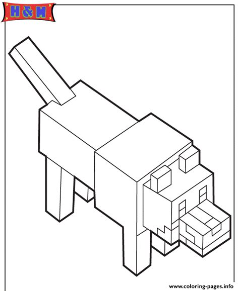 minecraft wolf coloring pages  print coloringpages