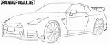 Nissan Gtr R34 Drawingforall Lamborghini sketch template