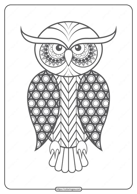 printable owl  animals coloring page