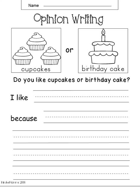 kindergarten writing worksheets
