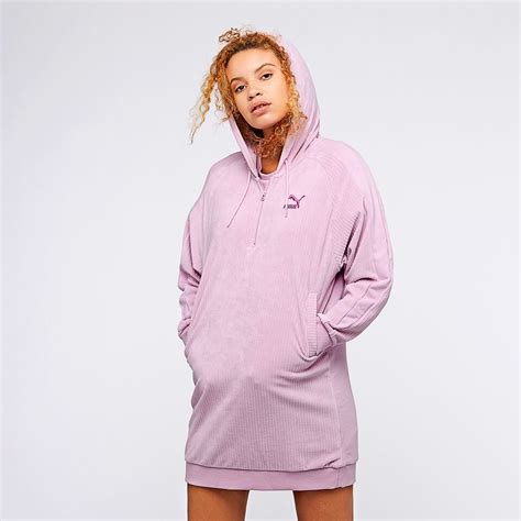 womens clothing puma womens downtown hooded dress winsome orchid