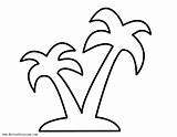 Palm Tree Coloring Pages Outline Printable Outlined Drawing Color Kids Adults Paintingvalley sketch template