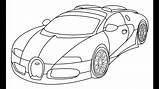 Bugatti Chiron Coloring Veyron Sketch Lamborghini sketch template
