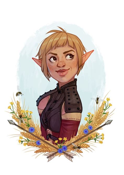 Dragon Age Inquisition Sera Art Print By Elies Indigne X Small In