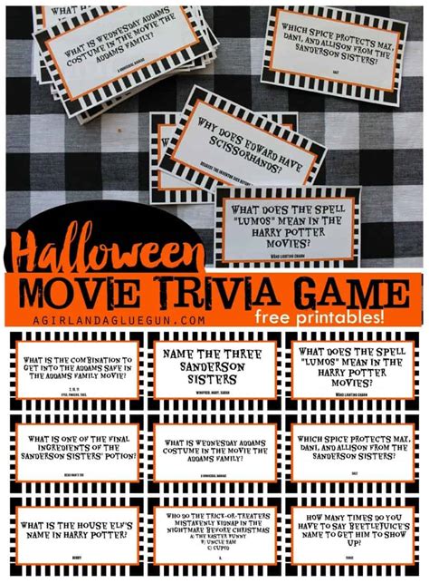 halloween trivia game   printables kids version  adult