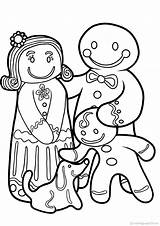 Gingerbread Man Coloring Pages Printable sketch template