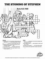 Sunday School Bible Stephen Crossword Activities Puzzles Acts Kids Story Church Crafts Stoning Search Coloring Lesson Lessons Quiz Activity Puzzle sketch template