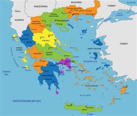 Mapa De Grecia Grecia Actual Antigua Turística