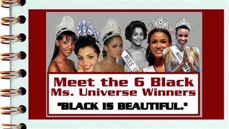 Meet The 6 Black Miss Universe Winners Youtube