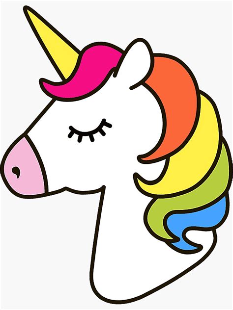unicorn head cartoon fictional character sticker  sale
