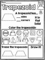 Trapezoid Kindergarten Graders Maths sketch template