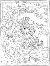 Coloring Pages Dog Book Printable Dogs Puppy Dazzling Cute Doverpublications Dover Publications Colouring Algebra Sheets Adult Marjorie Sarnat Print Rappers sketch template