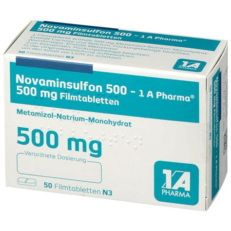 Novaminsulfon 500 1 A Pharma® 50 St Shop