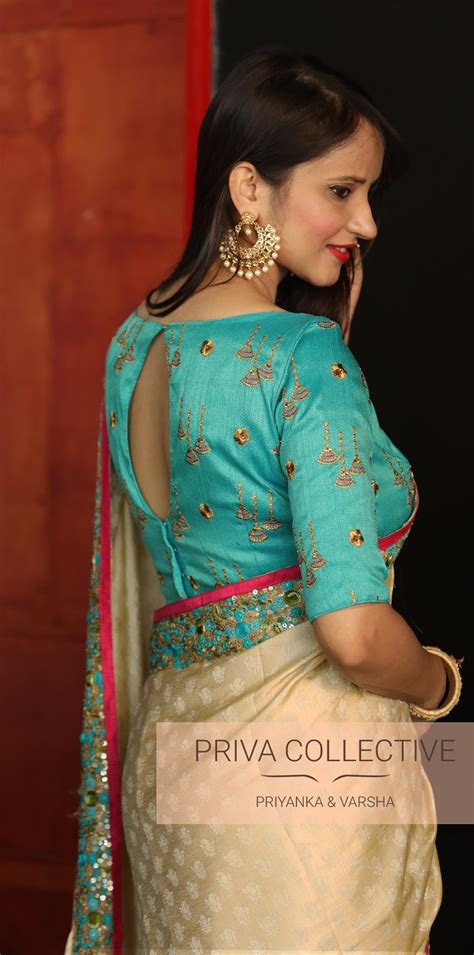 25 Types Of Saree Blouses Front And Back Neck Designs