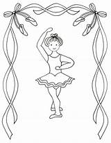 Coloring Ballet Pages Dance Printable Ballerina Positions Kids Dancing Position Color Girl Sheets Children Template Fourth Dancers Nutcracker Giselle Class sketch template