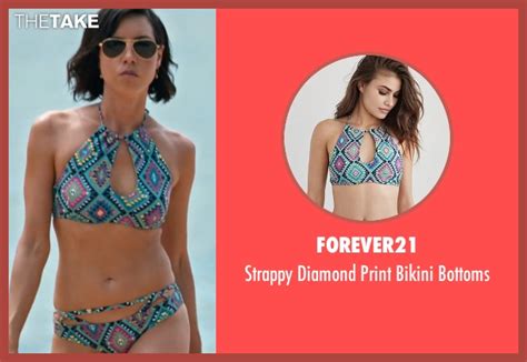 aubrey plaza forever21 strappy diamond print bikini bottoms from mike and dave need wedding