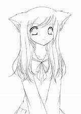 Coloring Anime Pages Girl Vampire Cute Girls Face Life Gacha Clipart Library Popular Para sketch template